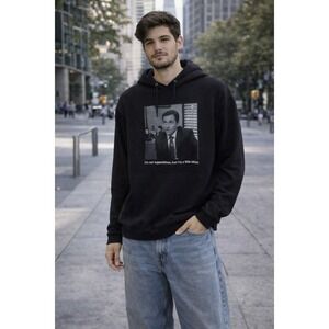 The Office Michael Scott Little Stitious Black Hoodie Graphic Sweatshirt Men's M